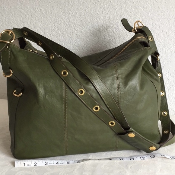 Beautiful Rabeanco Army Green Leather Bag - Picture 3 of 8